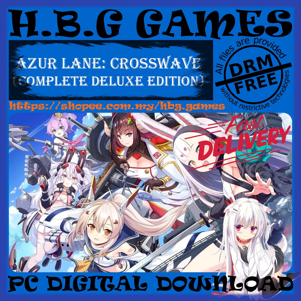 Azur Lane Crosswave Complete Deluxe Edition Pc Digital Download Offline Drm Free Bonus Shopee Malaysia