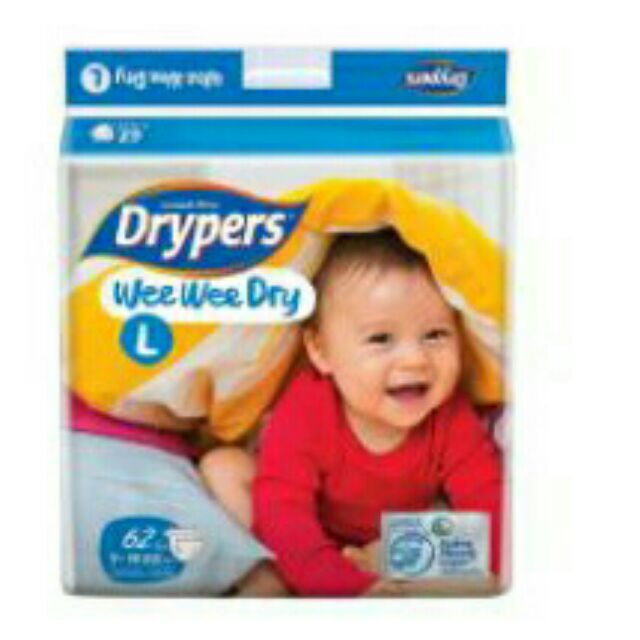 pampers drypers size l