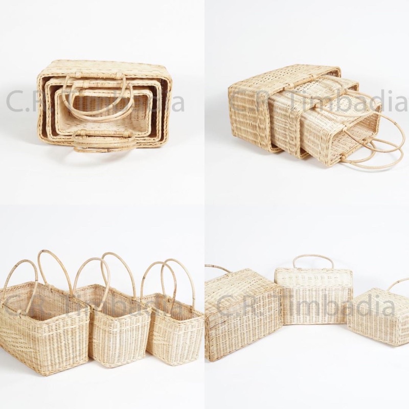 Bakul Pasar Rotan Set 3 / Bakul Murah / Bakul Piknik / Cheap Rattan ...