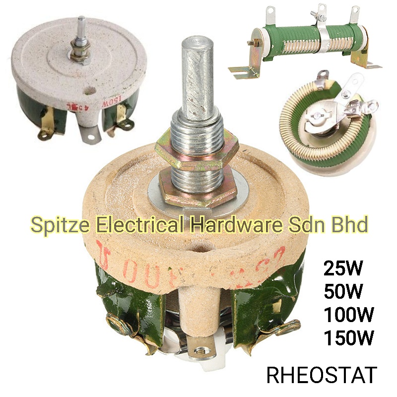 50W 500 Ohm Ceramic Wirewound Potentiometer Rotary Resistor Rheostat 