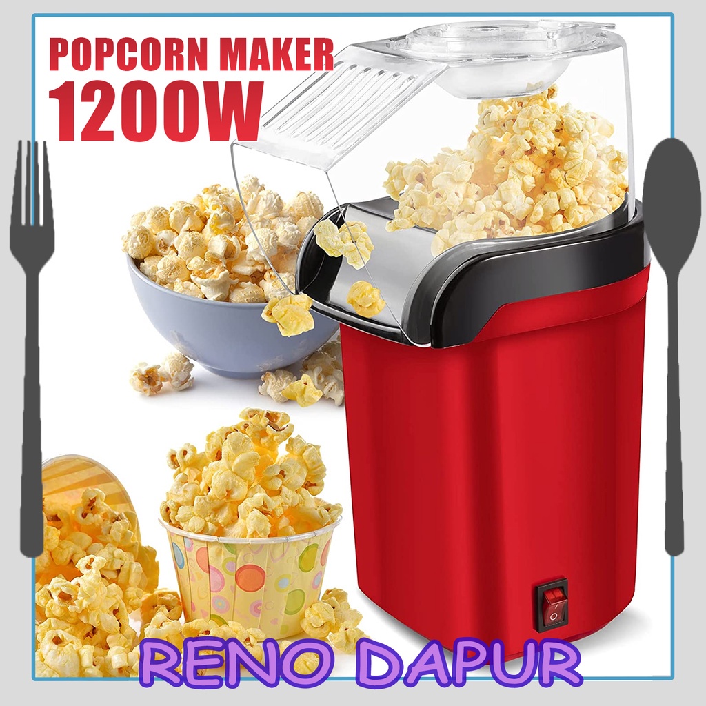 RENO DAPUR SK-299 Electric Popcorn Maker Automatic Machine Mesin Buat DIY 1200W Popcorn Maker Air Blowing Popper 爆米花机