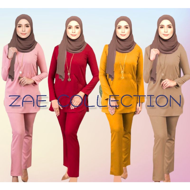 ZAECOLLECTION SUIT MUSLIMAH BLOUSE PANTS (S-2XL)(READY STOCK)