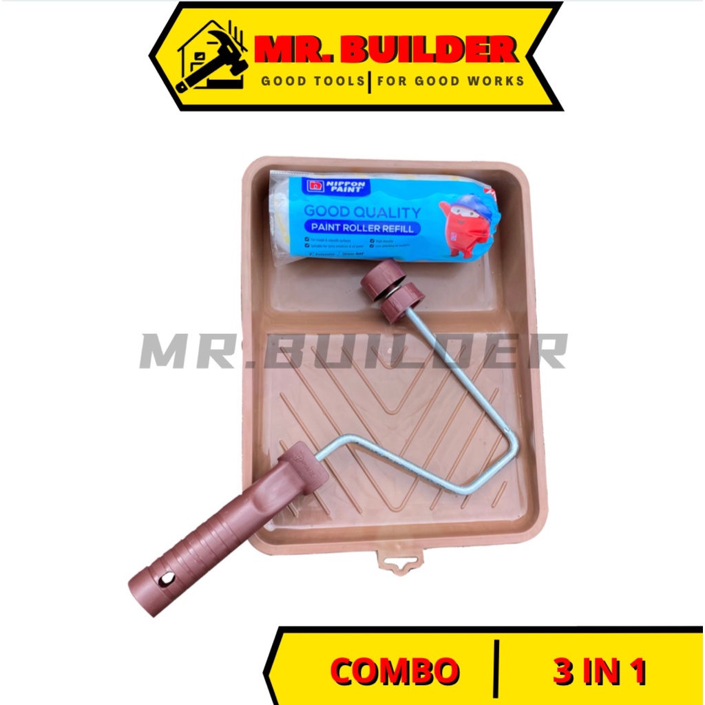 MR.BUILDER 3 IN 1 Painting Set 7" Paint Roller Refill 7" Paint Roller
