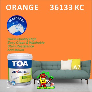 5L ( 5 LITER ) TOA ( EASY CLEAN ADVANCE COTE ) PEARL GLOSSY FINISH FOR  INTERIOR WALL PAINT / ANTI MOULD /B | Shopee Malaysia