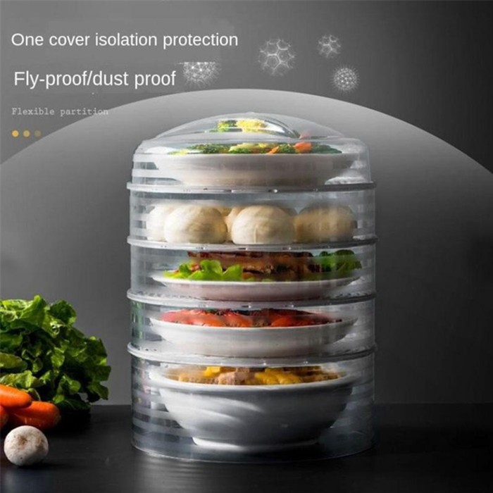 Transparent Fresh Cover Transparent Food Refrigerator Cover Fresh Dustproof Anti-mosquito Food Cover Kitchen Tool