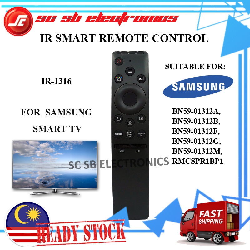 SAMSUNG LCD/LED TV SMART REMOTE CONTROL IR 1316 BN5901312A BN5901312B