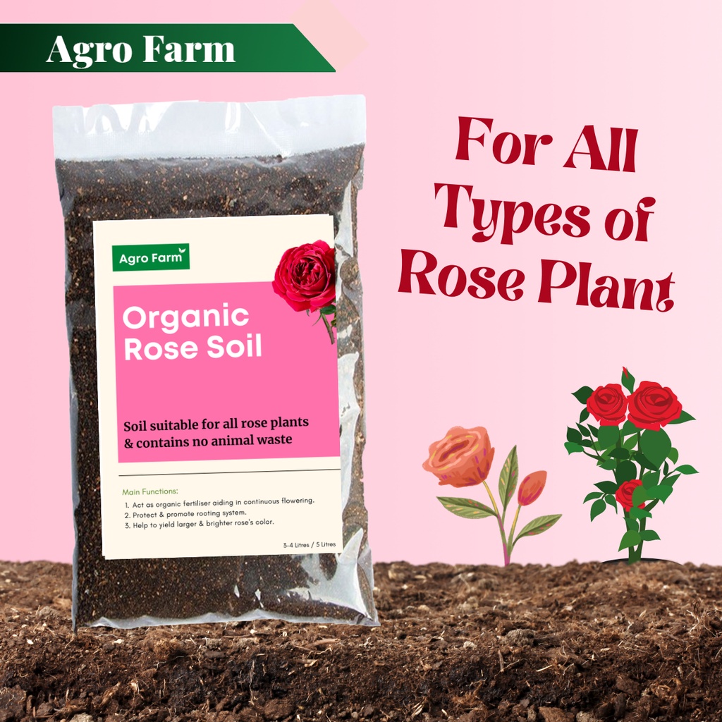 Agro Farm Organic Rose Soil Mix / Tanah Ros / Rose Potting Mix