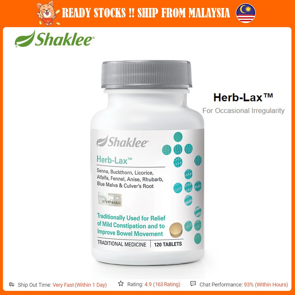 Herb lax Shaklee 100 Original HQ 120 Tablets new ready stock ( detox