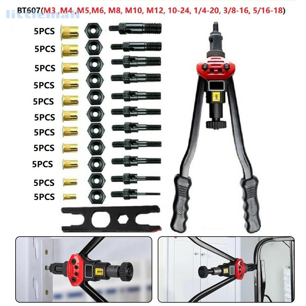 BT607 16inch Manual Rivet Nut Tool, Professional Rivet Nut Sleeve Kit