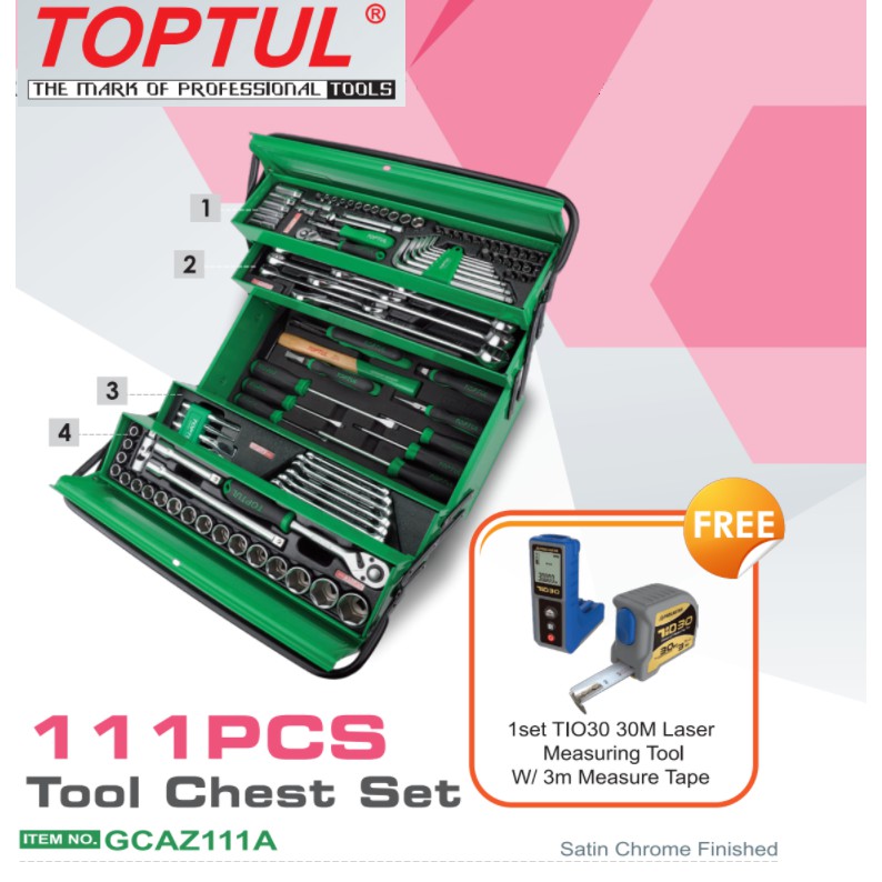 *ORIGINAL* TOPTUL 111pcs Tool Chest Set Heavy Duty Tool Box Set Wrench