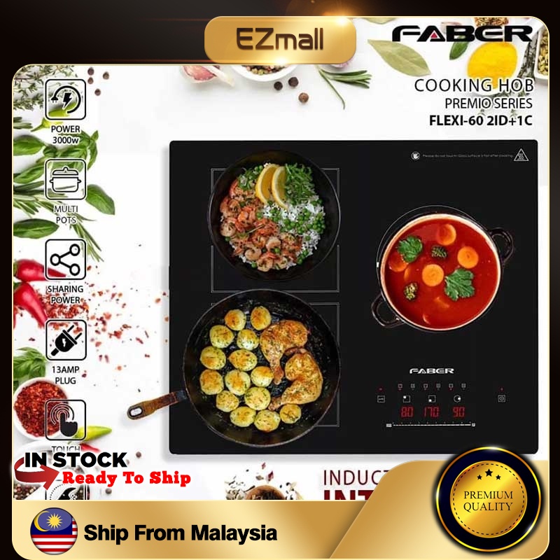 FABER BUILTIN CERAMIC & INDUCTION HOB PREMIO FLEXI60 2ID+1C COOKER Shopee Malaysia