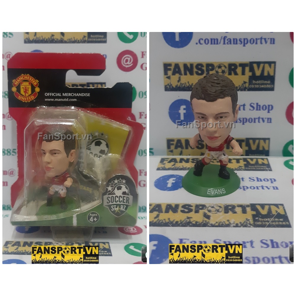 Statue of football player Jonny Evans 6 Manchester United 2014-2015 home soccerstarz SOC198 kodoto soccerwe