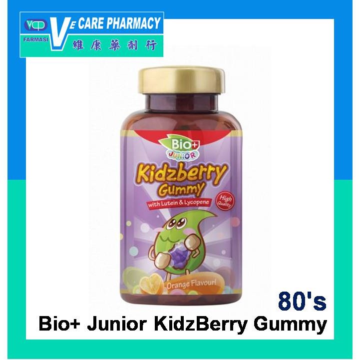 BioPlus Junior Kidzberry Gummy with Lutein & Lycopene (80's) Shopee