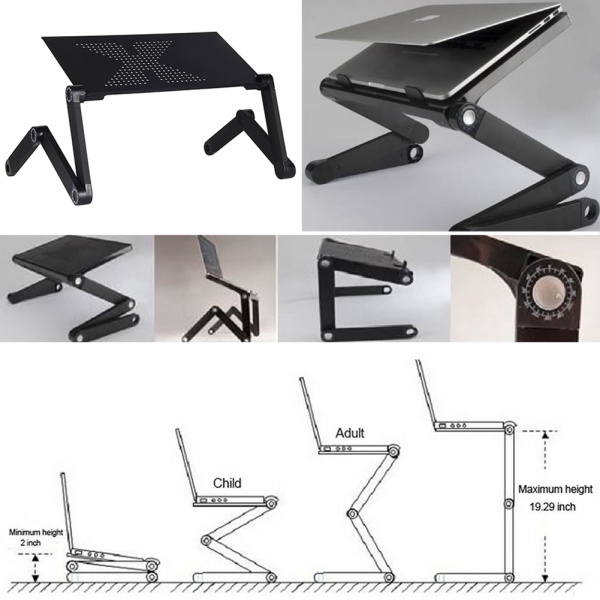 Bed Desk Computer Desk Foldable Simple Aluminum Alloy Table