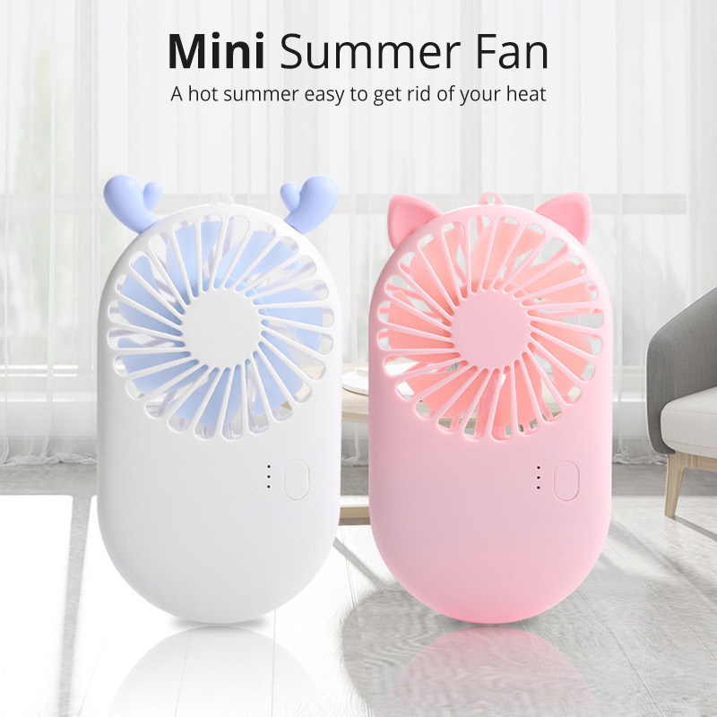 Portable USB Rechargeable Mini Handy Fan With LED Light Small Desk Desktop Usb Cooling Fan kipas angin murah
