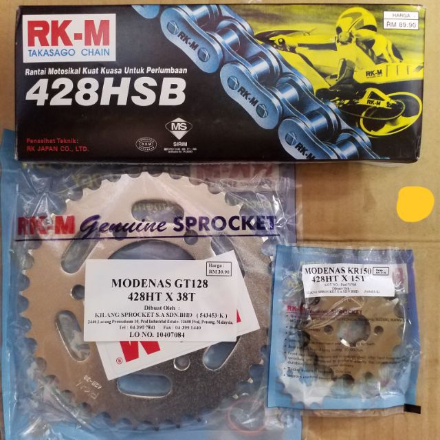 sprocket kawasaki rr 150