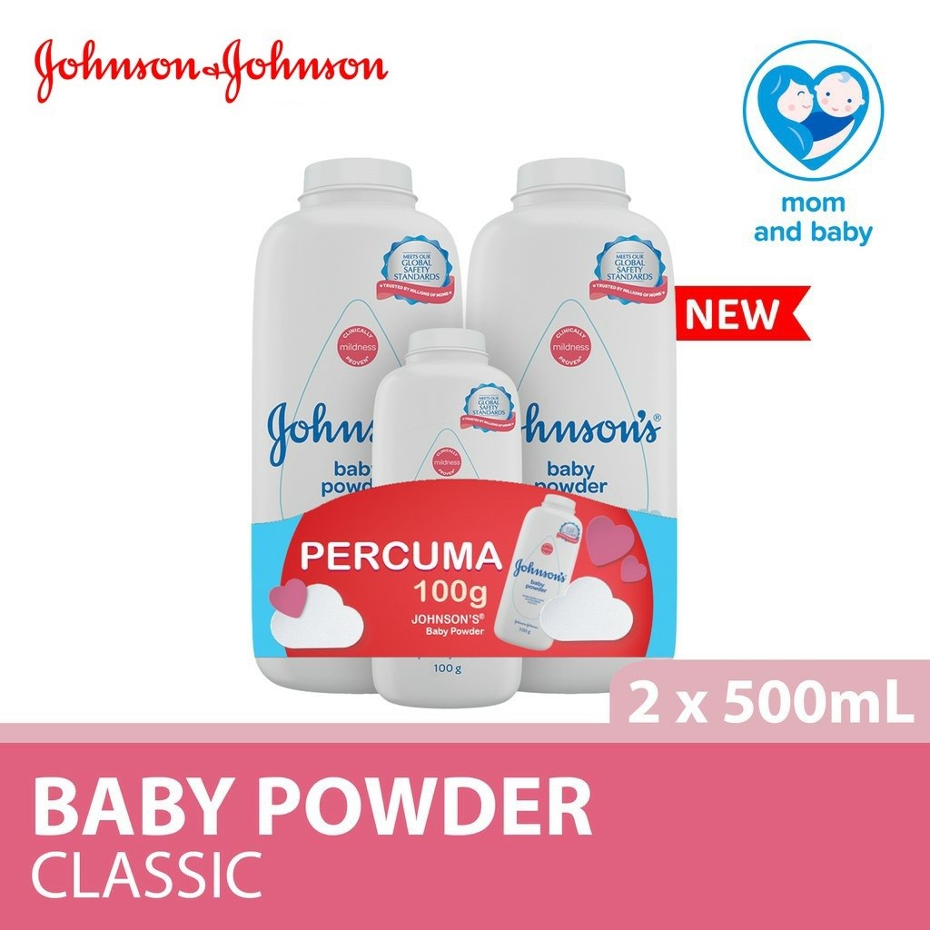 Johnson's Baby Powder 500g x 2 FREE 100g
