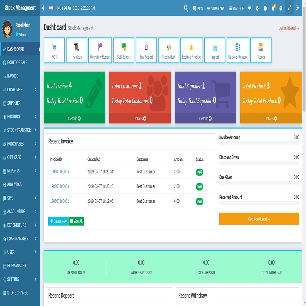 POS System - Point of Sale with Stock Management Inventory System