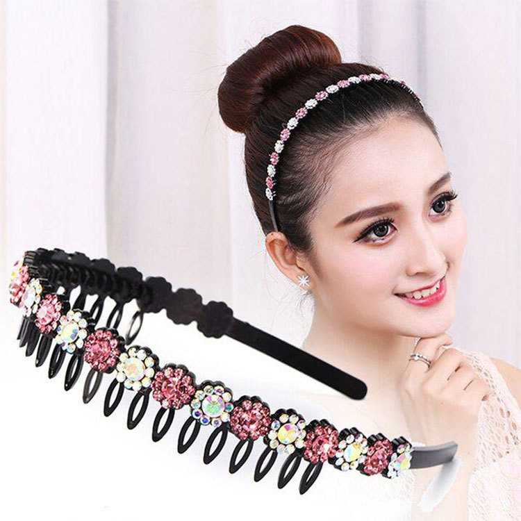 Rhinestone And Crystal Teeth Comb Headbands Crystal Non Slip Teeth Comb Headbands Crystal Beaded Bling Hairbands Non Slip Hard Headbands Flower Water Ripple Hair Hoop Headband Shopee Malaysia