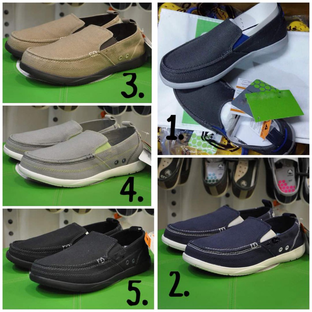 mens canvas crocs shoes