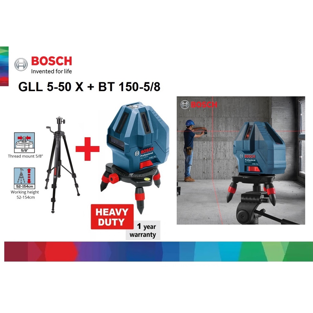 Bosch GLL 5-50 X - MITRA LASER Jual Alat Survey, Fiber Optik