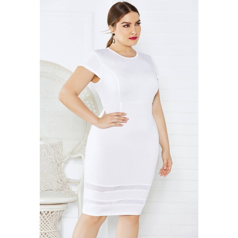 short sleeve plus size casual dresses