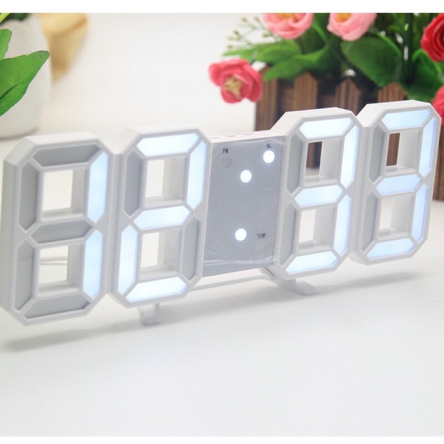 [READY STOCK] 3D LED Multi Function Digital Wall Home Decoration Decor Gift Temperature Alarm Clock FREE Cable & Battery