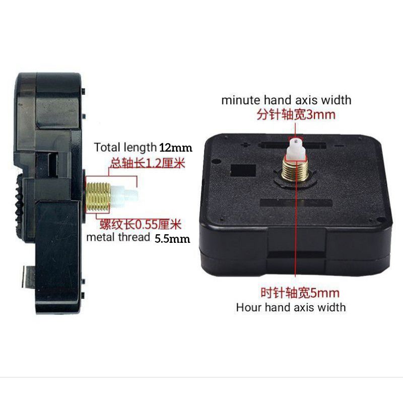 Motor Clock Mechanism Silent Continuous Sweep Movement Replacement DIY ...
