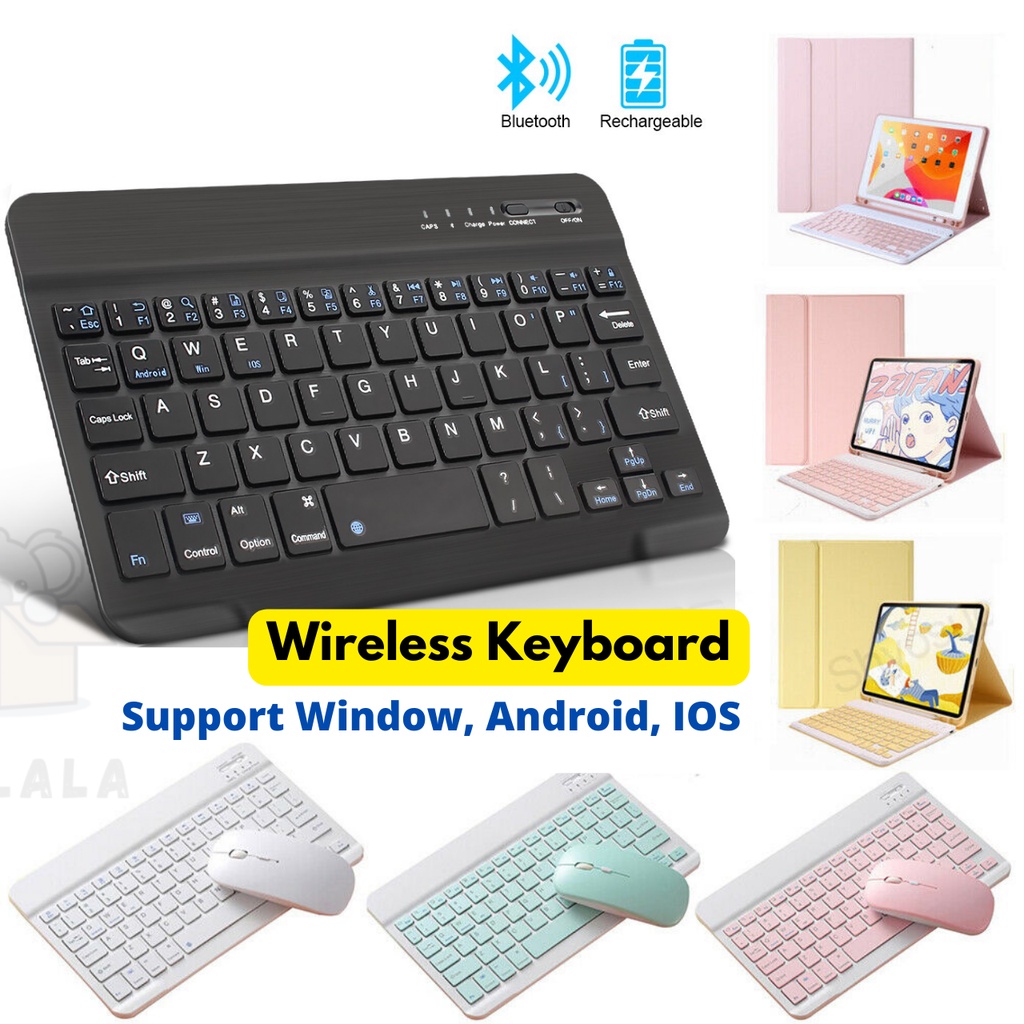 【10 ɪɴᴄʜ】Wireless Bluetooth Keyboard Universal Bluetooth Tablet Keyboard For iPads Tablets Laptops & Smart Phones Keyboard Bluetooth