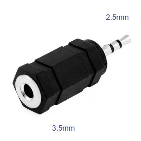 Audio Adapter 2.5mm Male to 3.5mm Female