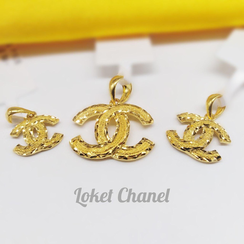 Loket Chanel Charm Pendant Emas 916 Emas Original Emas Tulen Emas Murah Emas Bajet Fast Delivery Ready Stock Shopee Malaysia