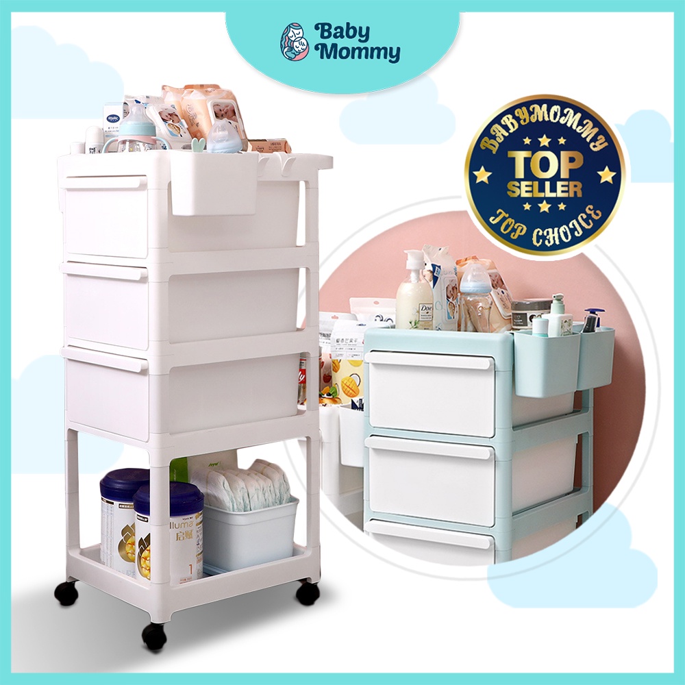 YEYA🏆 Quality Baby Storage Rack Multipurpose Storage Trolley 3 Layers