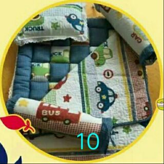 👶READY STOCK 👶 Tilam/Toto Baby 5in1 Set Patchwork Full Cotton