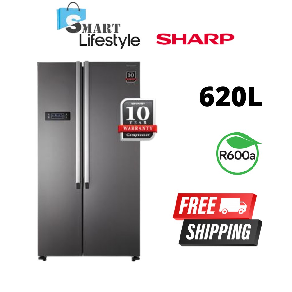 Sharp Side By Side Refrigerator (620L) SJX626MS Shopee Malaysia