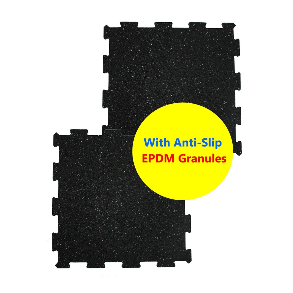 RCL 2pc 10mm Rubber Gym Floor Interlocking Mat ITM5010 with EPDM for