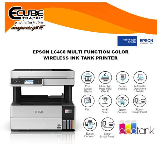 EPSON L6460 Multi Function Color INK TANK PRINTER (Print/ Scan/ Copy