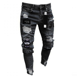 damage jeans black colour