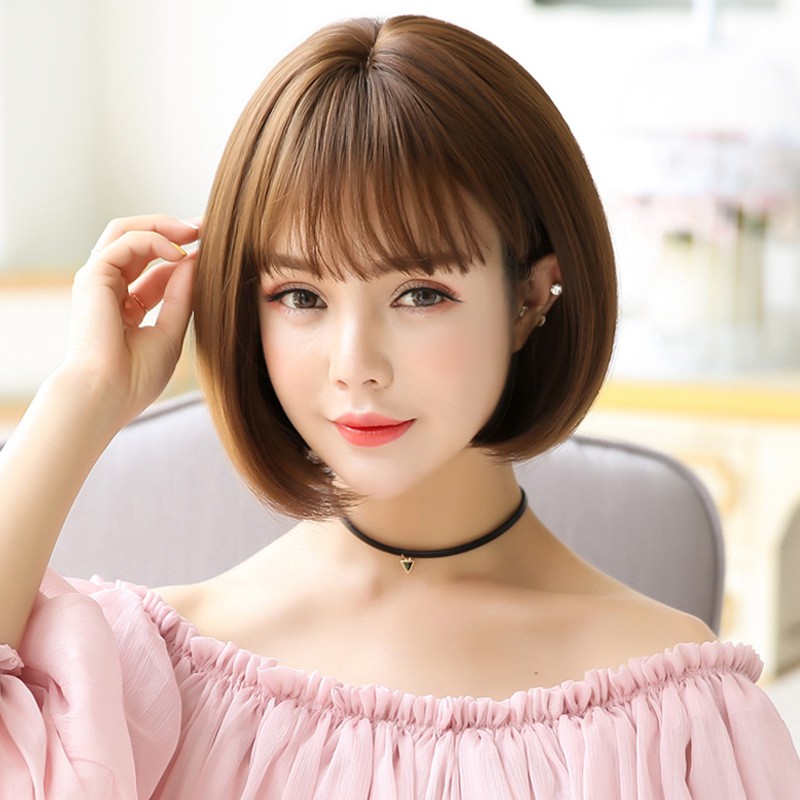 Bjd Wig Simulation Hair Straight Short Hair Wig Wig Female Short