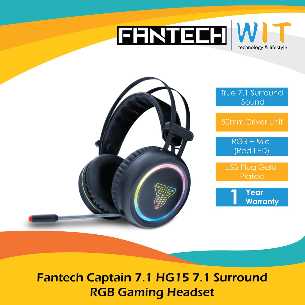 Fantech Captain 7.1 HG15 7.1 Surround RGB Gaming Headset
