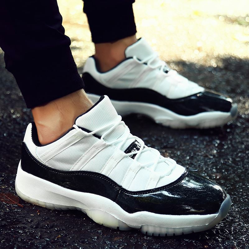 jordan 11 low black concord white