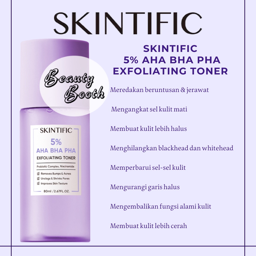 Skintific 5% Aha Bha Pha Exfoliating Toner | Acne Toner | Shopee Malaysia