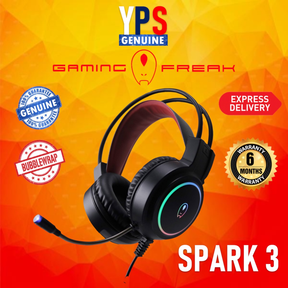 Gaming Freak Spark 3 RGB Virtual Gaming Headset USB | AUX Connection For PC / Mobile - [24H SHIP OUT]