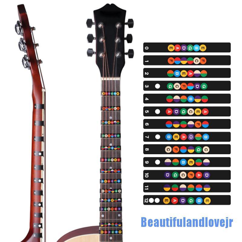 Guitar fretboard note decal fingerboard musical scale map sticker for