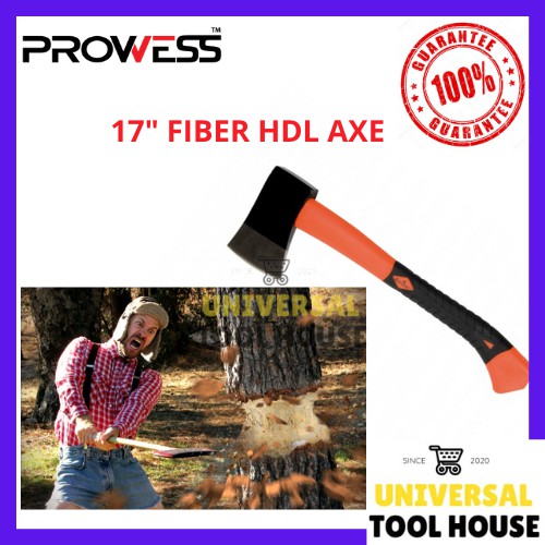 PROWESS 17" FIBRE HANDLE AXE | CHOP | CUTTING | TREE | KAPAK