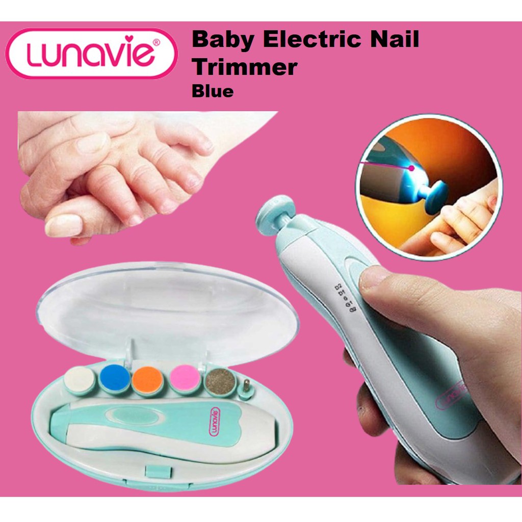 Lunavie Baby Electric Nail Trimmer (Blue) Shopee Malaysia