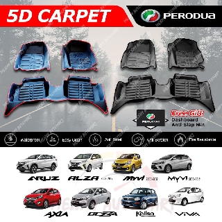 5D Carpet Perodua Axia Aruz Alza Bezza Myvi Viva Kelisa 