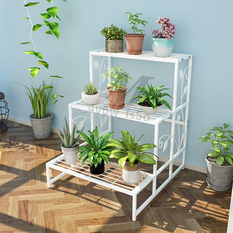 Iron Flower Stand Multi-layer Flower Pot Stand Stepped flower pot ...