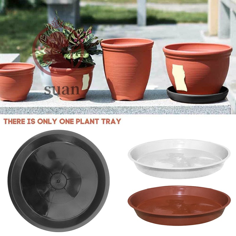 Water Tray Garden Round Plastic Flower Plant Pot Saucer Base 