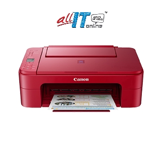 Canon E3370 Pixma Wireless All-in-One Printer - Black/Red