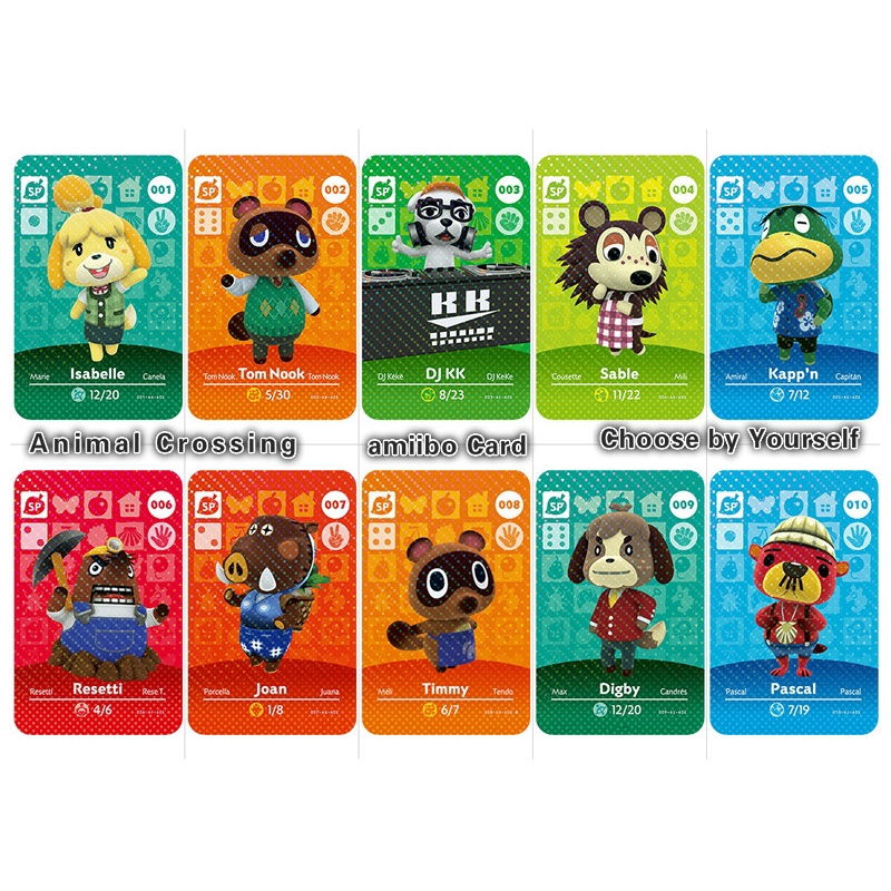 nintendo switch animal crossing cards